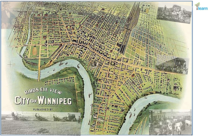 Birds eye view City of Winnipeg
