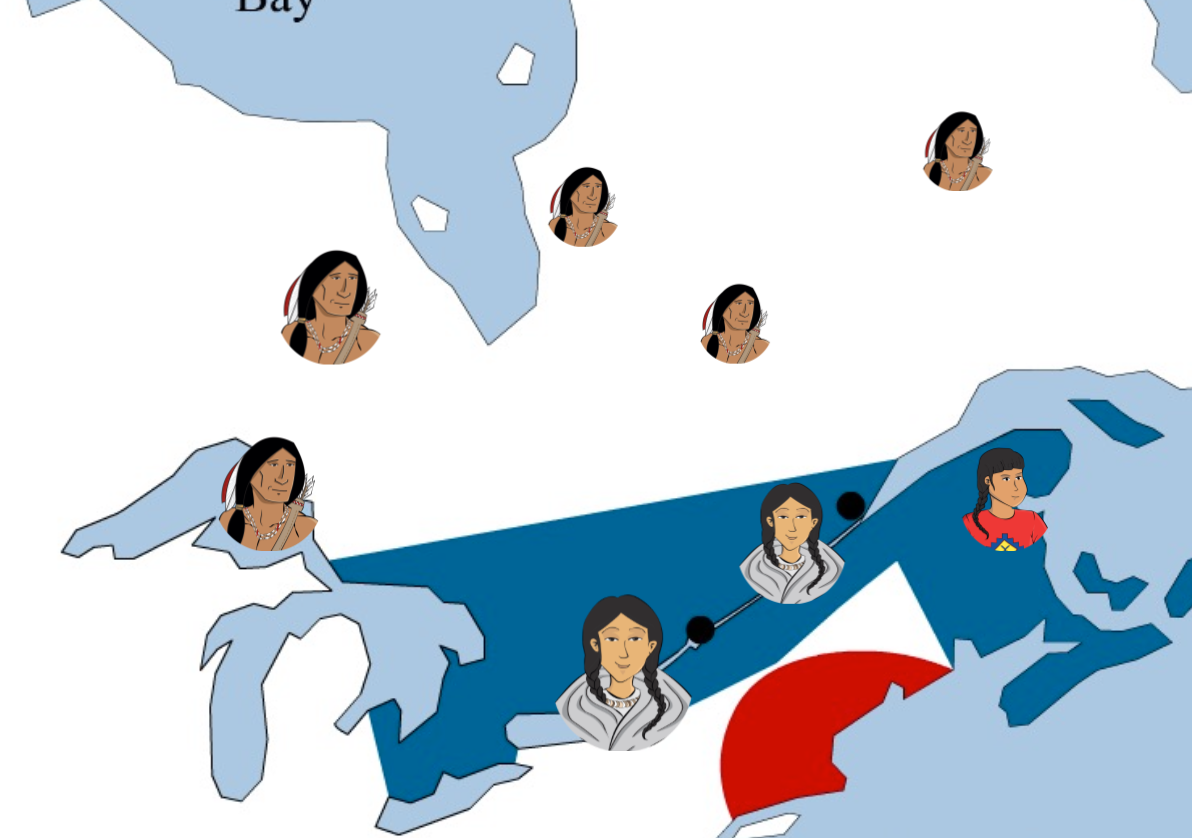 New France 1645 mapping activity on Indigenous Peoples affected Educators